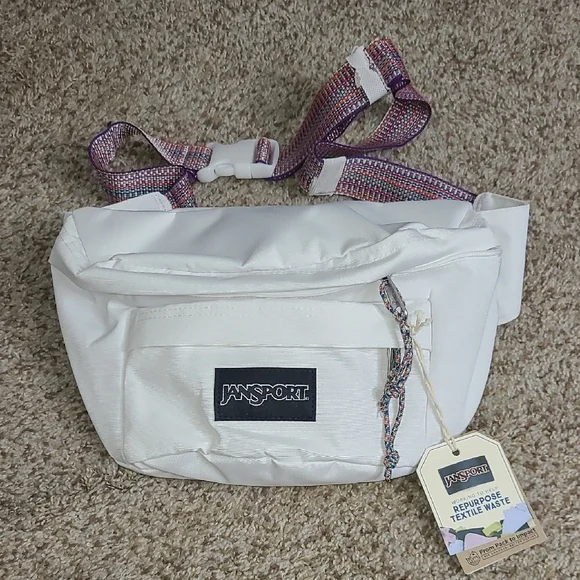 JanSport White Sling Bag Durable and Sporty - Picture 1 of 5